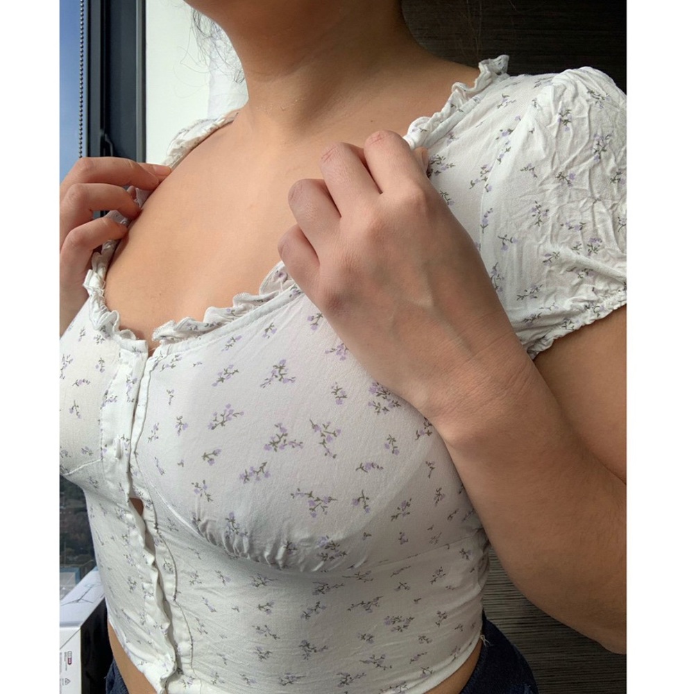 Dotti Button Up Crop Top